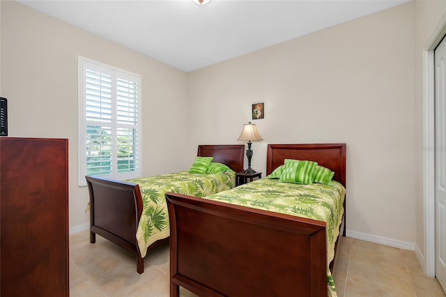 view of tiled bedroom