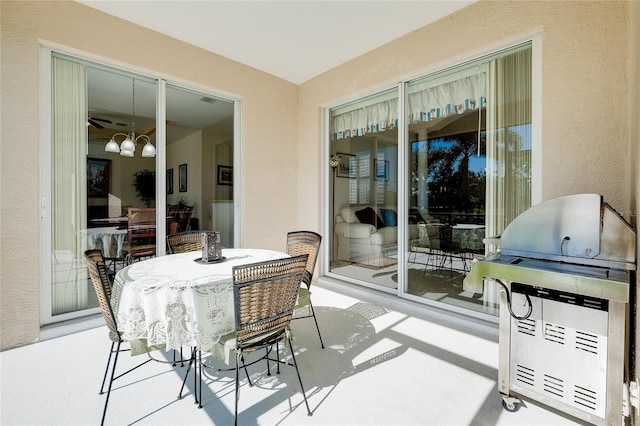 view of patio with grilling area