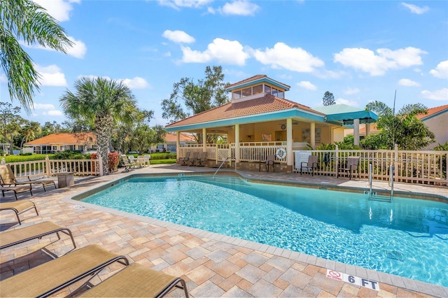 view of pool with a patio area