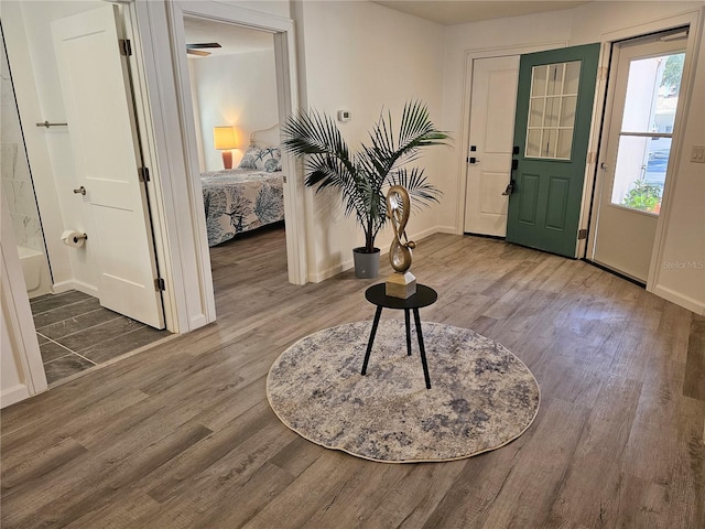 606 Marcus St Unit 26, Venice, FL 34285 - entryway featuring wood finished floors and baseboards