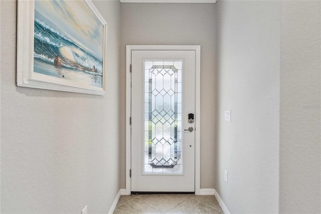 tiled foyer entrance featuring a wealth of natural light