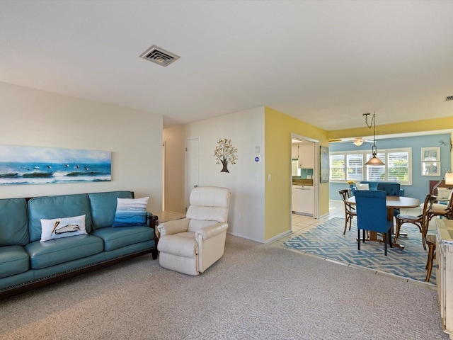 view of carpeted living room