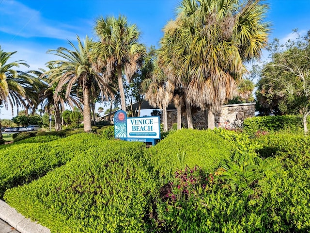 view of community sign