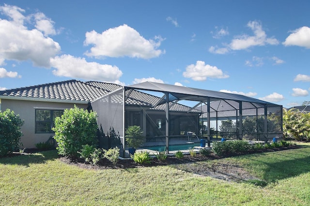 exterior space featuring a lanai