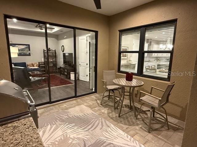 169 N Cayman Isles Blvd, Englewood, FL 34223 - interior space with ceiling fan and an office area