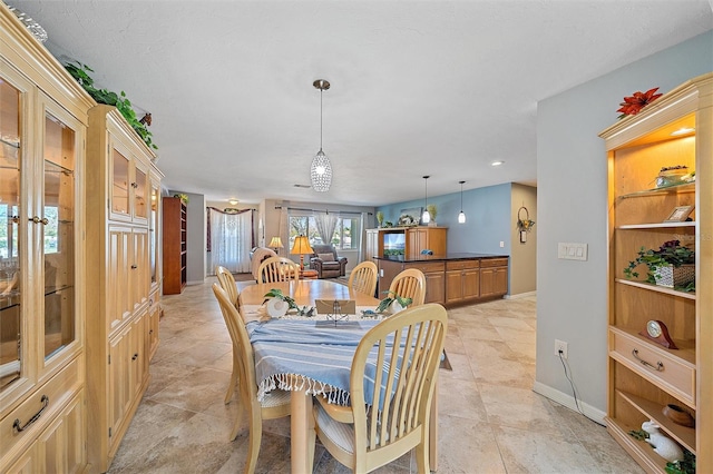 view of tiled dining room