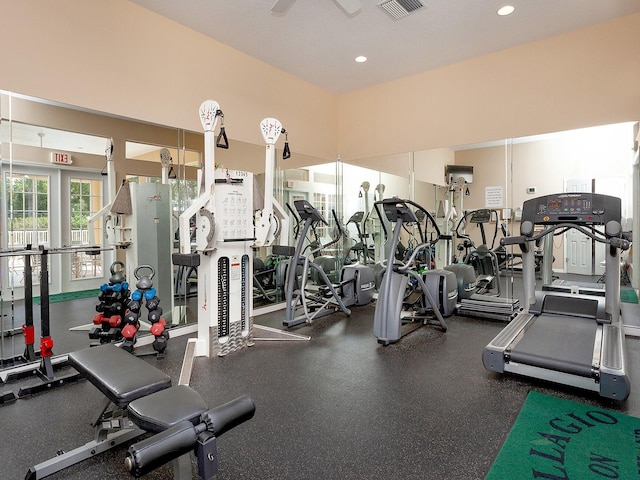 view of exercise room