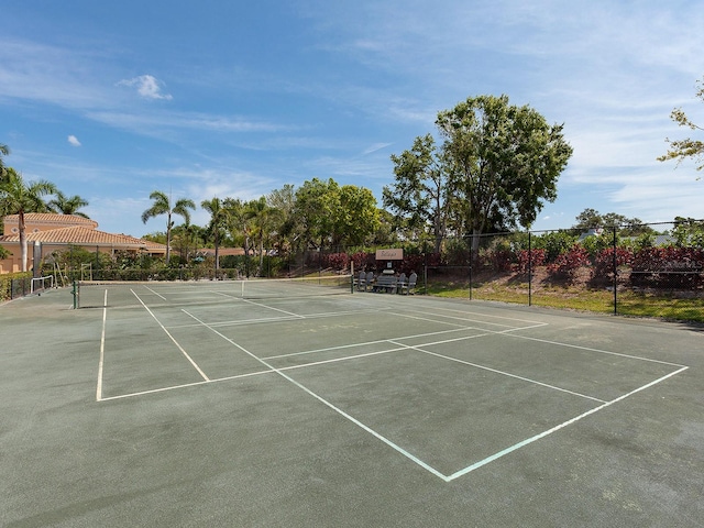 view of tennis court