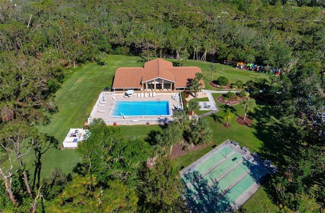 birds eye view of property