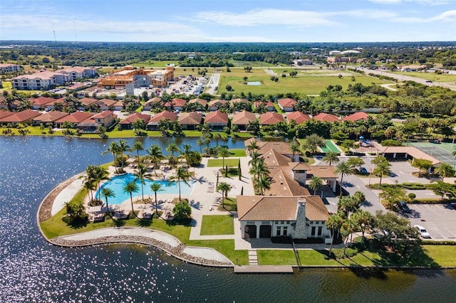 660 Ravello Blvd, Nokomis, FL 34275 - aerial view of a large body of water and a pool area