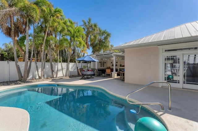 view of pool with a patio area