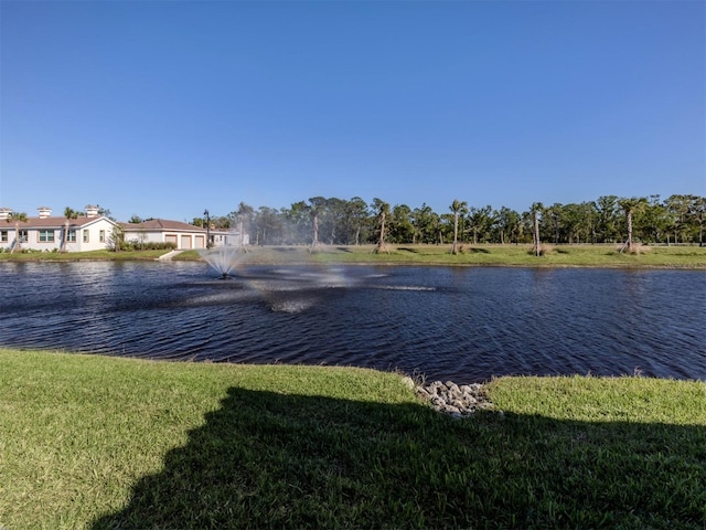 view of water feature