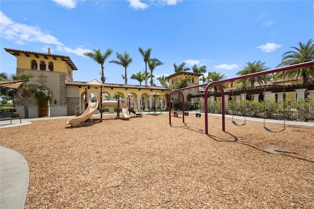 view of jungle gym