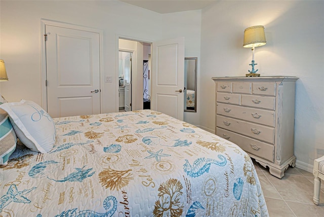 view of tiled bedroom