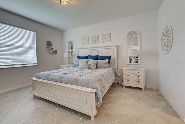 view of tiled bedroom