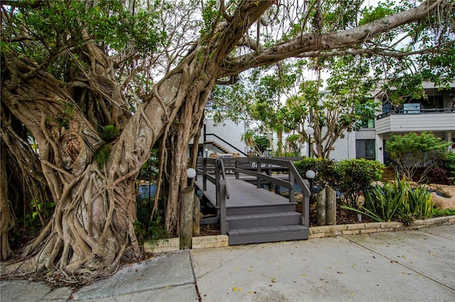 view of home's community featuring a wooden deck