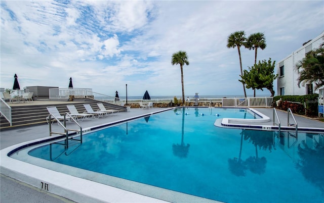 view of pool with a patio