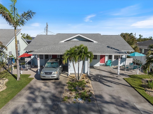 view of front of property with a patio