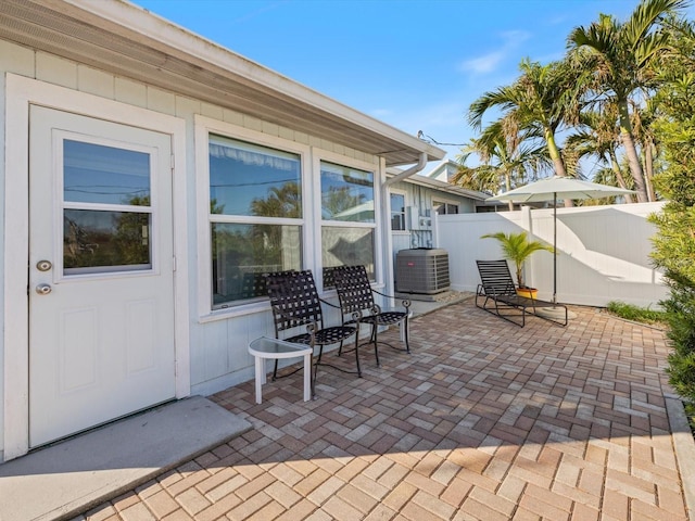 view of patio / terrace with cooling unit