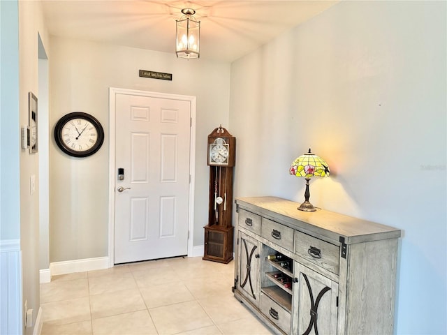 view of tiled foyer