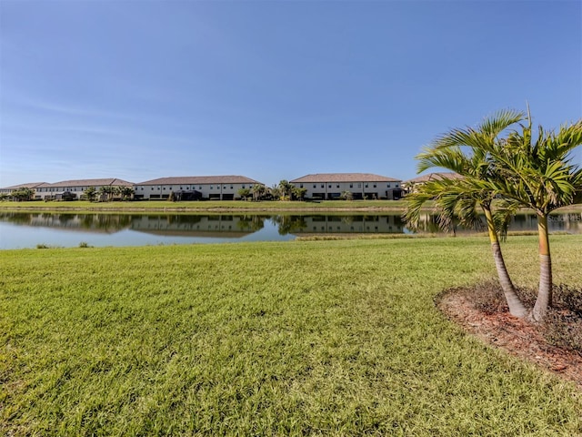 exterior space featuring a water view