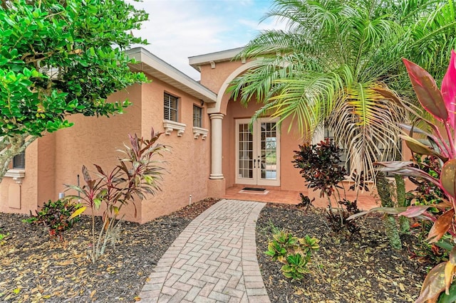 entrance to property with french doors