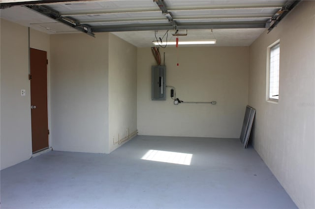 garage featuring electric panel