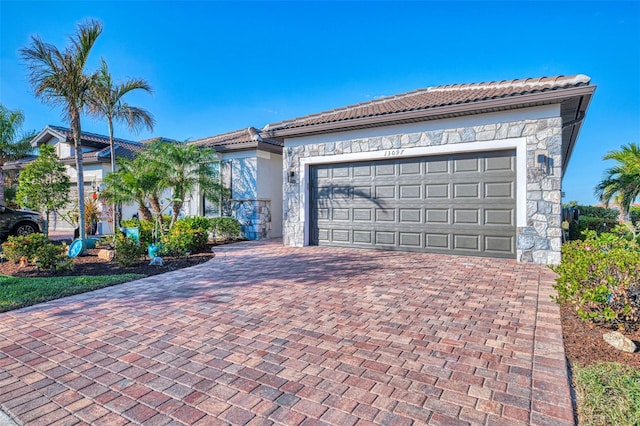 view of front of home featuring a garage