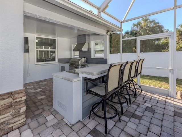 view of sunroom / solarium