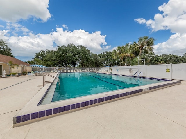 view of pool with a patio