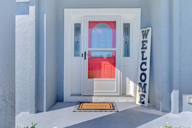 view of exterior entry