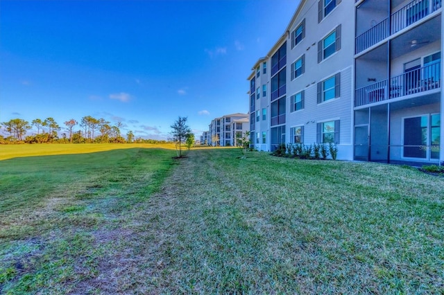 exterior space featuring a yard