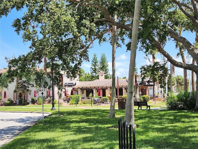view of home's community featuring a yard