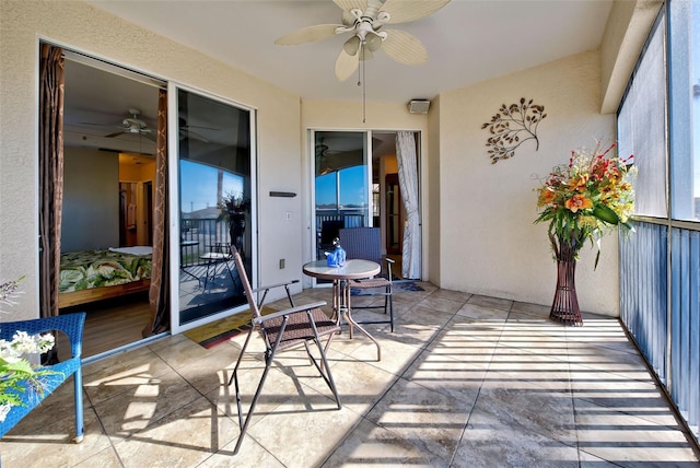 view of sunroom