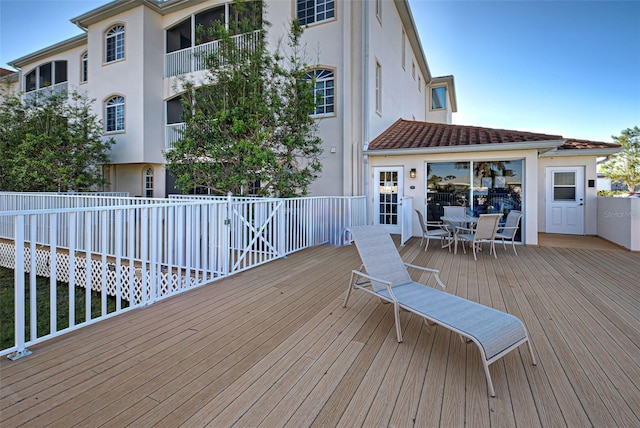 view of wooden deck