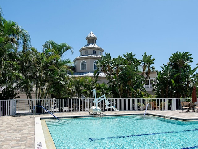 view of pool featuring a patio area