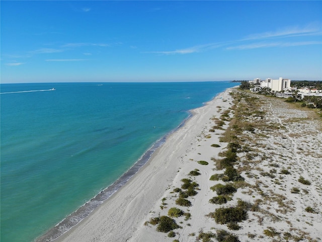 water view featuring a beach view