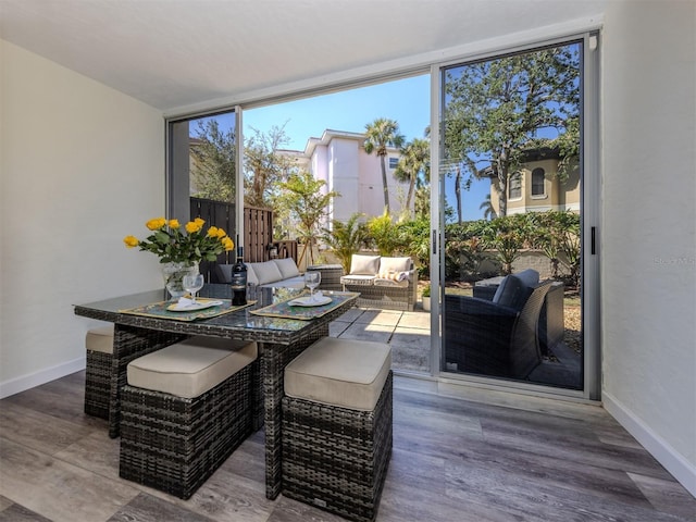 view of sunroom / solarium