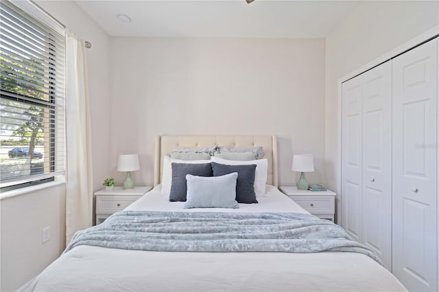 bedroom with a closet