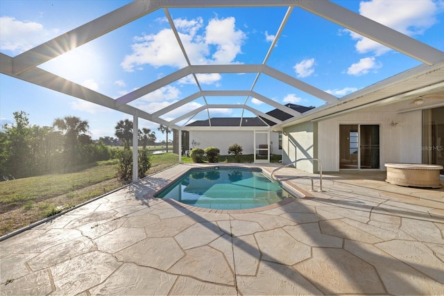 52 Fairway Rd, Rotonda West, FL 33947 - outdoor pool with a patio area and a lanai