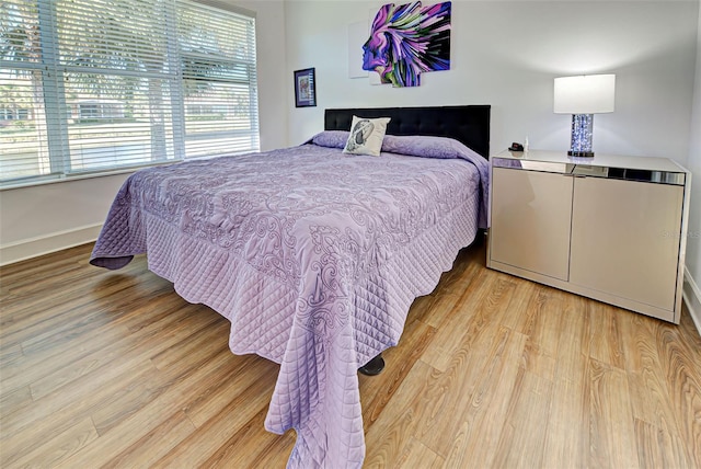 bedroom featuring light hardwood / wood-style flooring