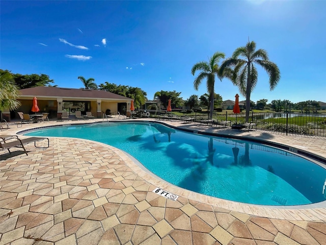 view of pool with a patio