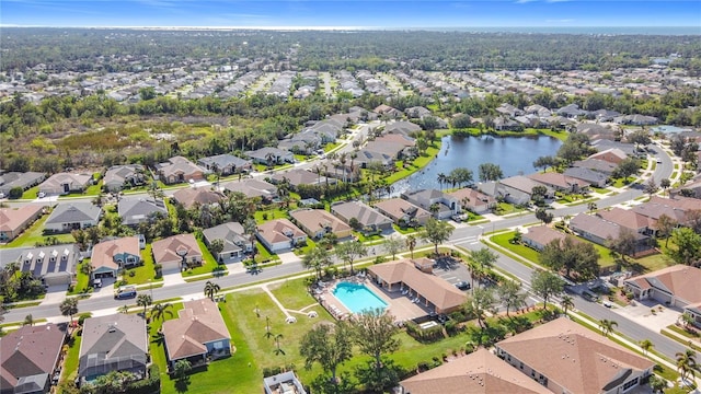 5255 Athens Way, Venice, FL 34293 - aerial view of property and surrounding area with nearby suburban area and a nearby body of water