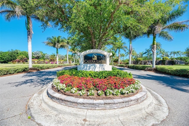 view of community sign