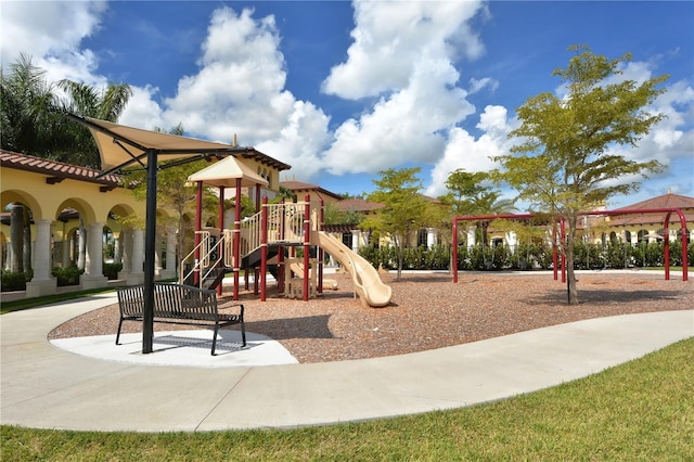 view of jungle gym