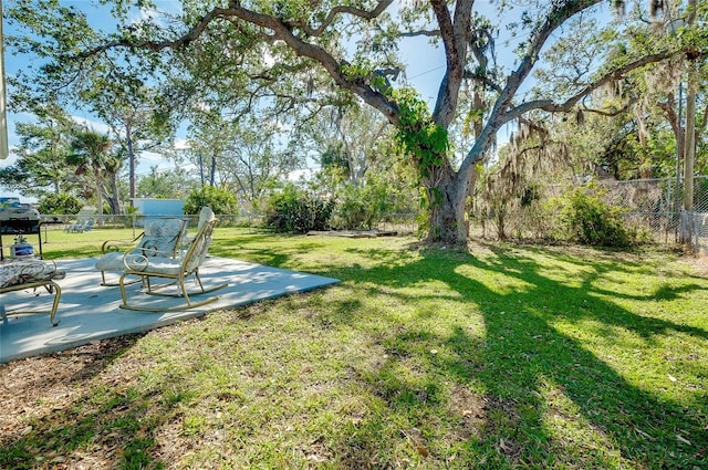 view of yard with a patio