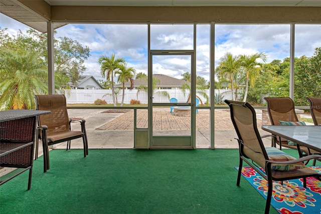 view of sunroom / solarium