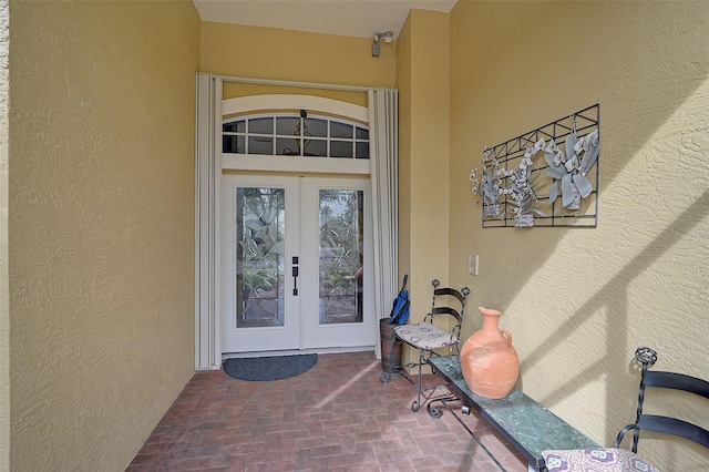 view of exterior entry with french doors