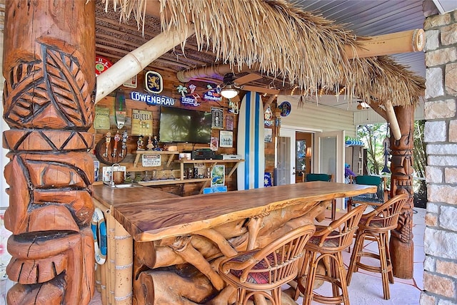 bar with ceiling fan