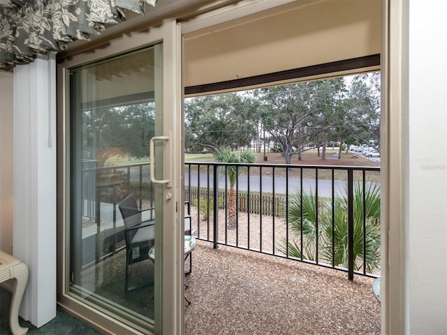 exterior space with plenty of natural light and carpet floors